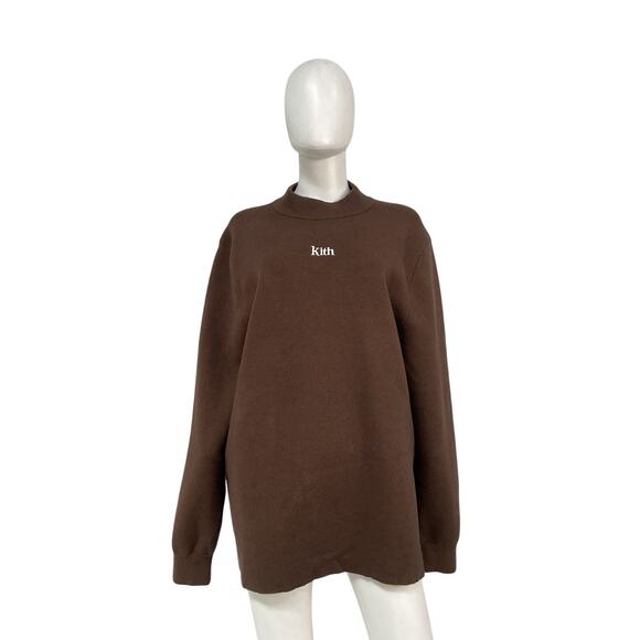 Kith L/S Brown Viscose Mockneck Size L - Picture 2 of 5